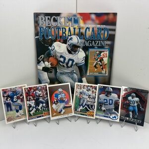 Vintage Barry Sanders bundle- Beckett Magazine June 90' + 6 card lot